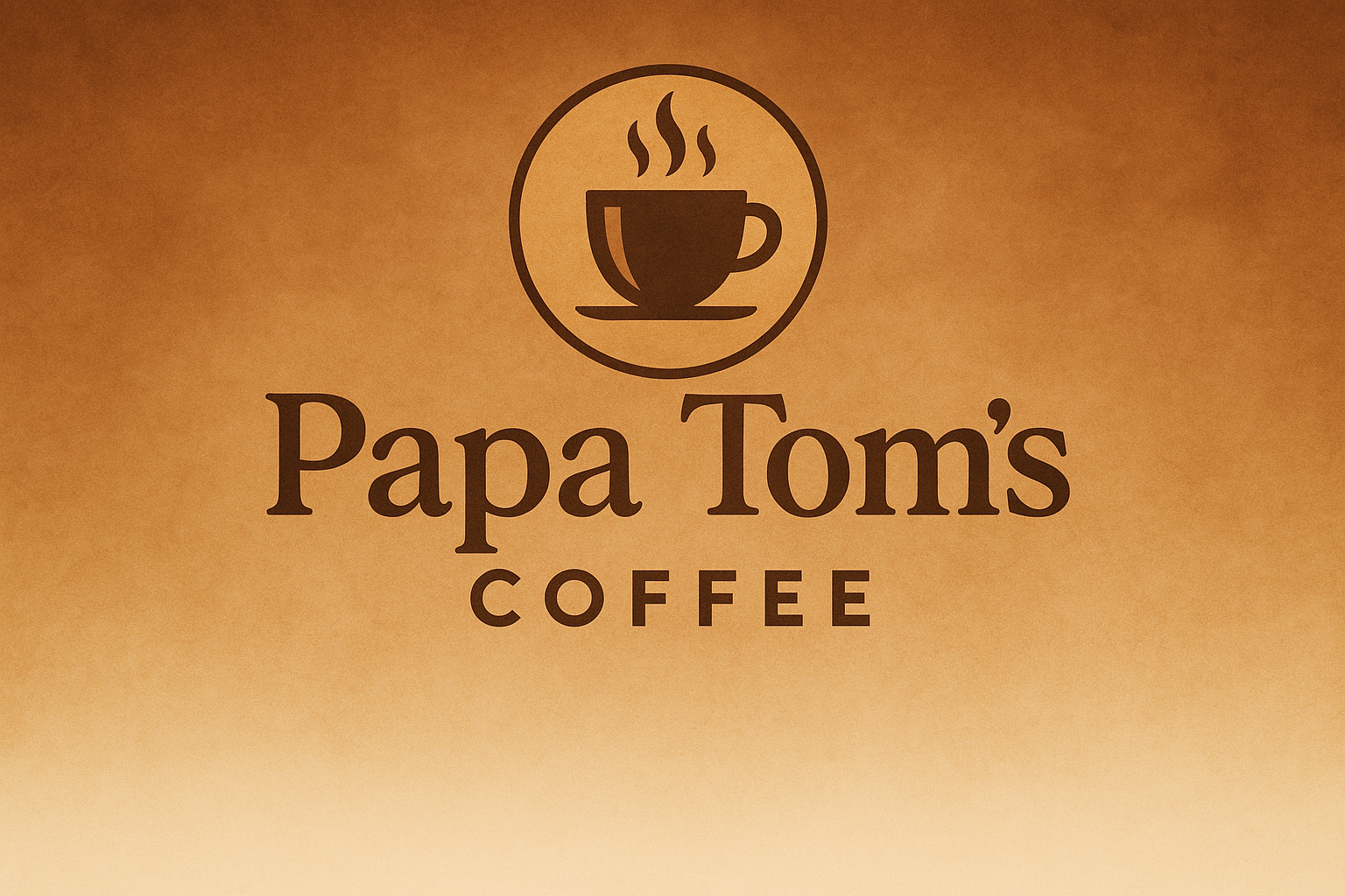 Papa Tom's Coffee Homepage Banner